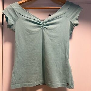 Guess Aqua Short Sleeve Top